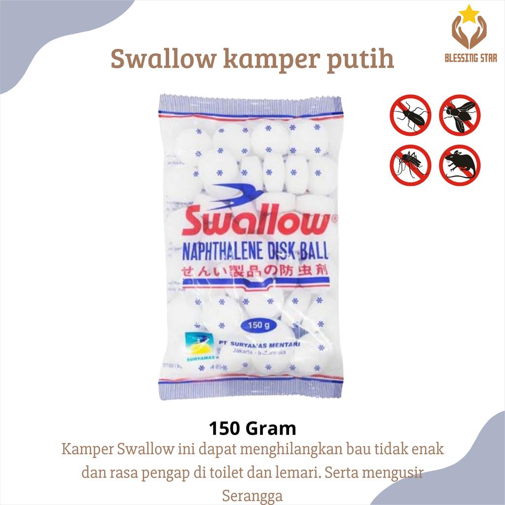 Kamper putih kapur barus Swallow Naphthalene 150 gram