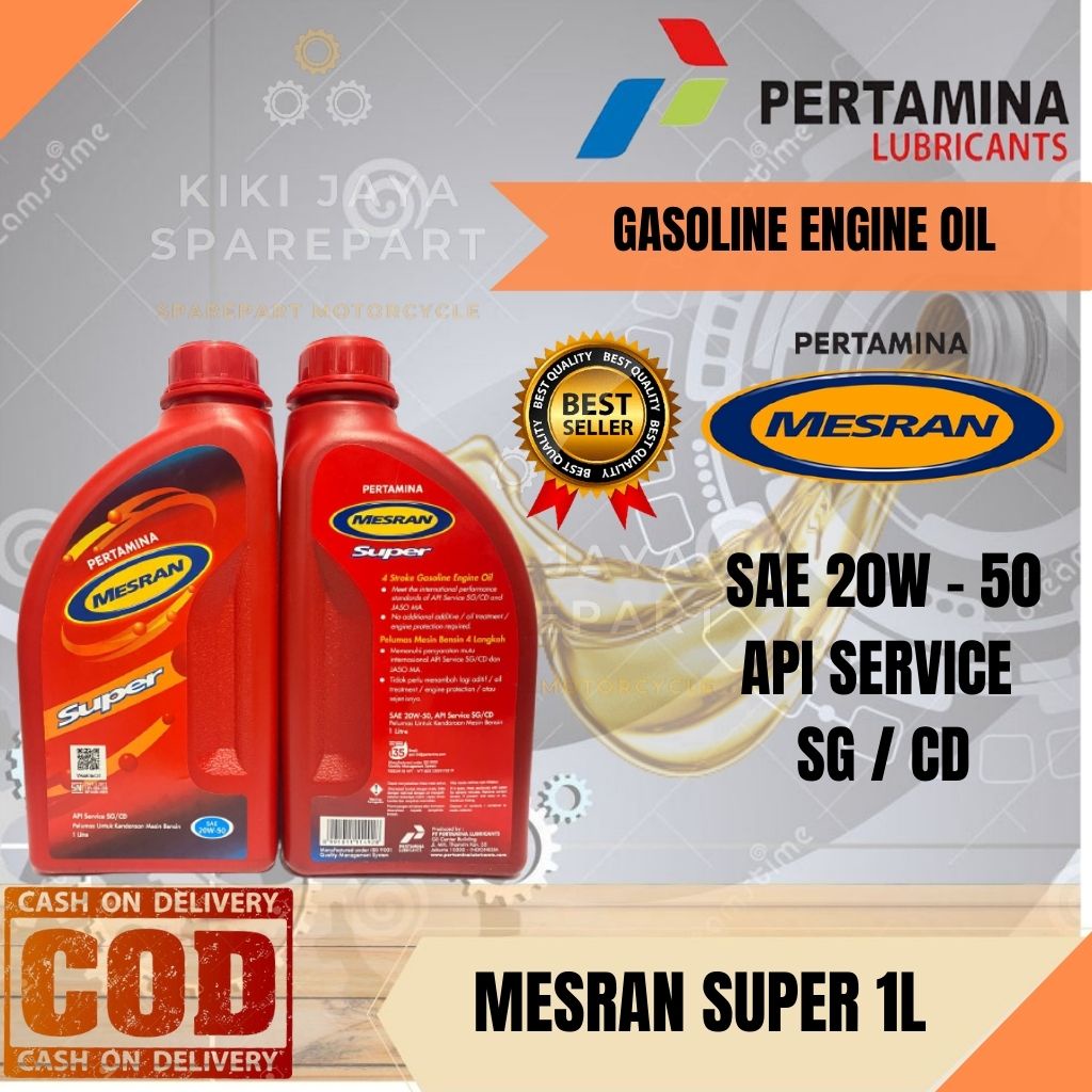 OIL MOTOR OLI MESRAN SUPER 1L SAE 20W-50 OLI PERTAMINA ORIGINAL