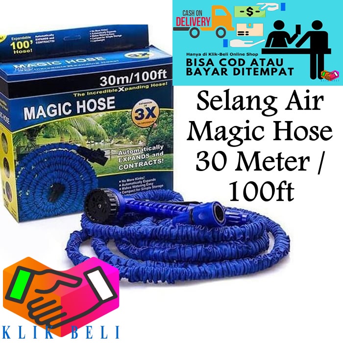 Magic Hose Selang Air Siram Taman Panjang 15 Meter / 22.5 Meter / 30 Meter Flexible Selang Ajaib Kebun Rumah Cuci Mobil Elastis