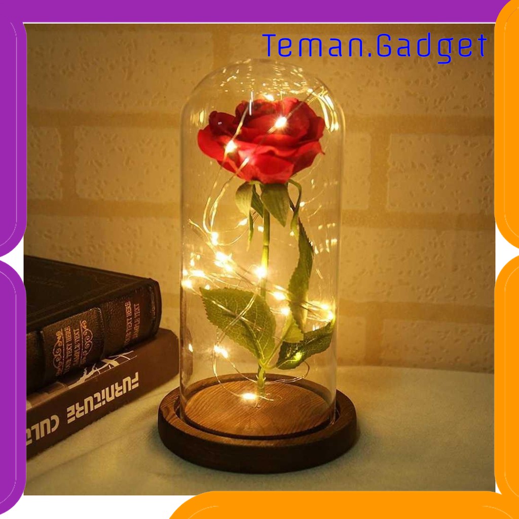 TG-DG056 TaffHOME Lampu Meja Hias LED Mawar Beauty and The Beast Warm White - AC01