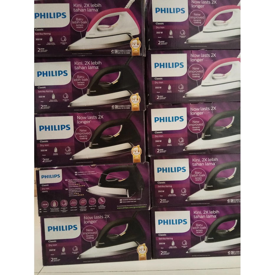 Setrika Strika Philips HD1173 HD 1172 GARANSI RESMI PHILIPS 2 TAHUN ORI