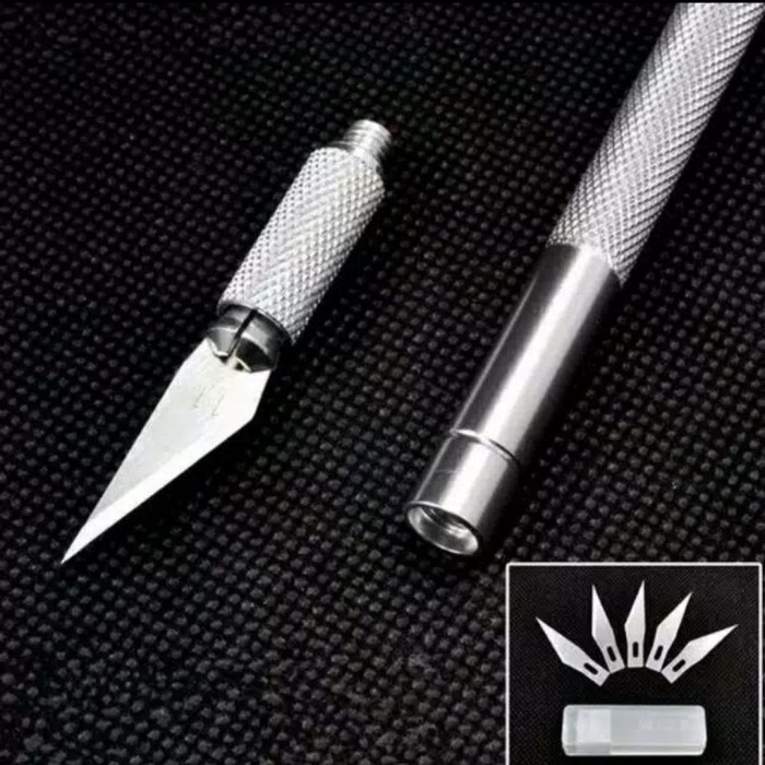 

kertas-pemotong- cutter engraving pen craft knife + 5 blades -pemotong-kertas.