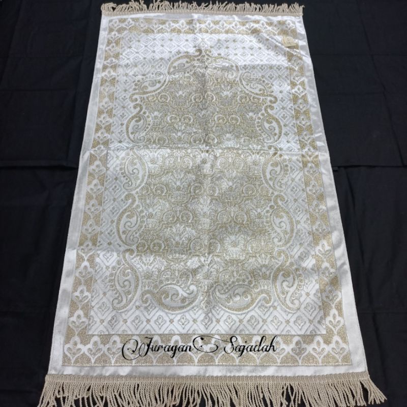 Sajadah Aydin Genova Premium Simli Putih Gold