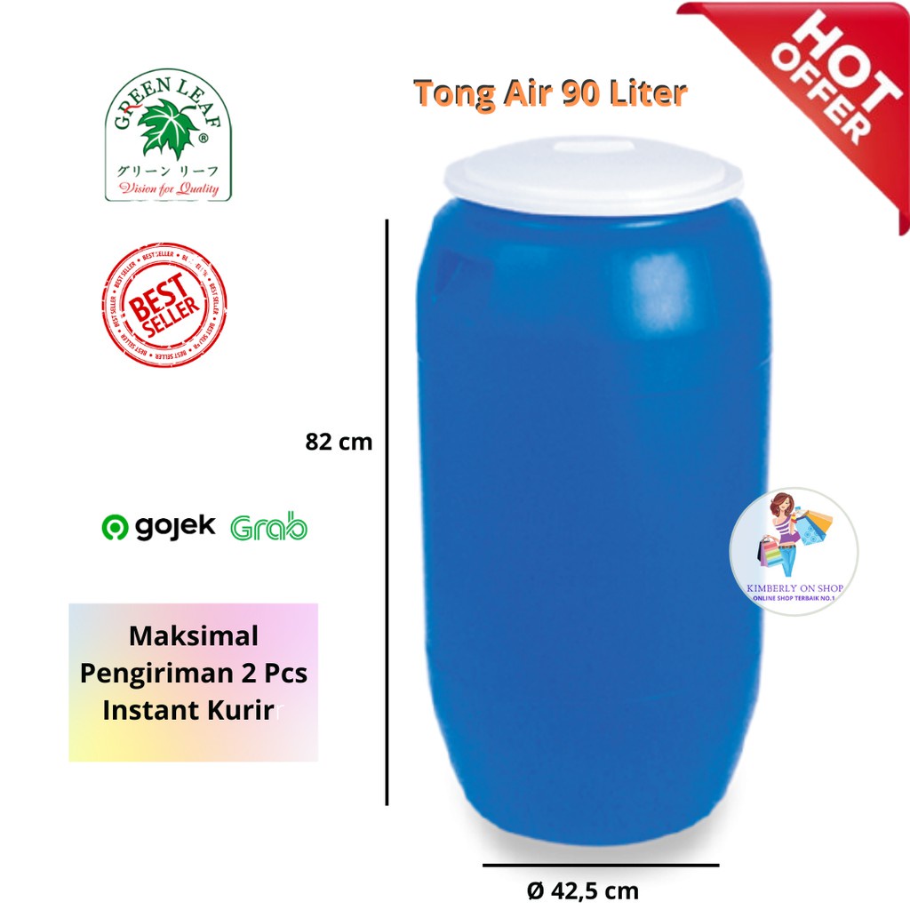 Ember Besar Tong Air 90 L 0509 Green Leaf