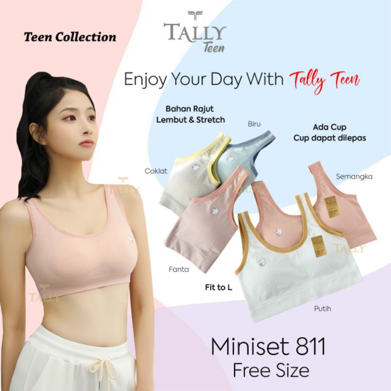 TALLY BRA MINISET REMAJA ABG 811 | FREE SIZE | ADA BUSA | TANPA KAWAT