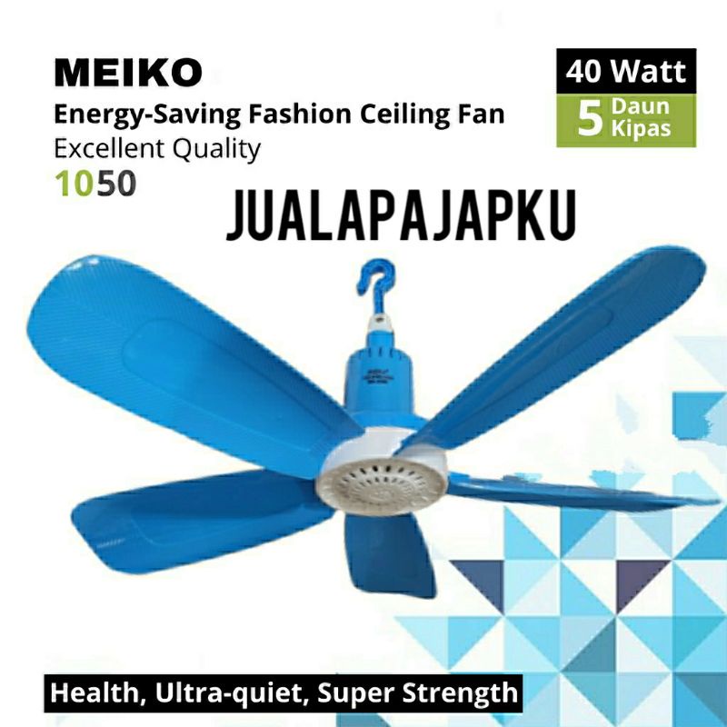 Kipas angin gantung / helifan  Baling 20 30 40 45 Watt Meiko MK-1050/Arashi 45watt 5 baling