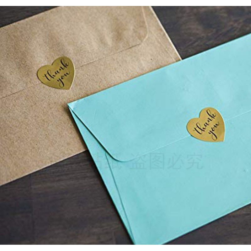 

stiker thank you gold