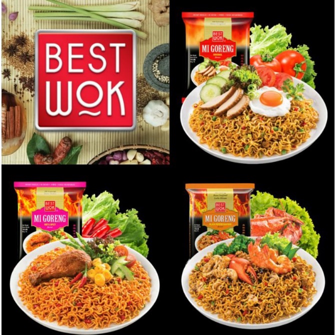 Best Wok mie goreng 3 mie instant mie non msg mie anak sehat  bestwok Black pepper Original Spicy yamin mie pedas ramen