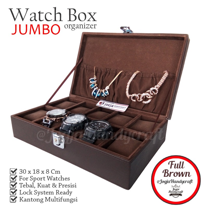 Exclusive Watch Box For 10 Sport Watches / Kotak Tempat Jam Tangan Besar / Box Jam