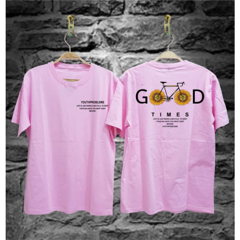 KAOS DOSTRO PRIA TERBARU/KAOS SEPEDA/KAOS HITAM PRIA GOOD TIME