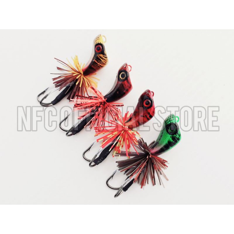 Mini jaws frog / Mini jump frog JF 3cm/5,5gr Umpan casting Gabus dan Toman, LULUS TEST ACTION, GEOL