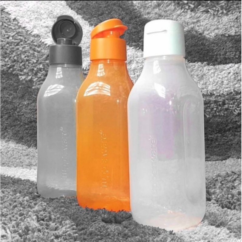 tupperware eco bottle square 1 liter flip - produk india - botol minum