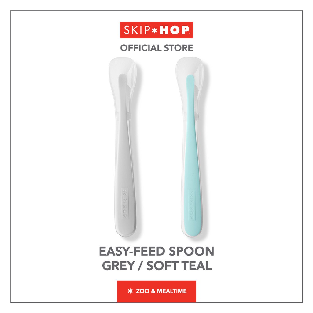 Skip Hop Easy Feed Spoons Soft Coral - Sendok Makan Anak