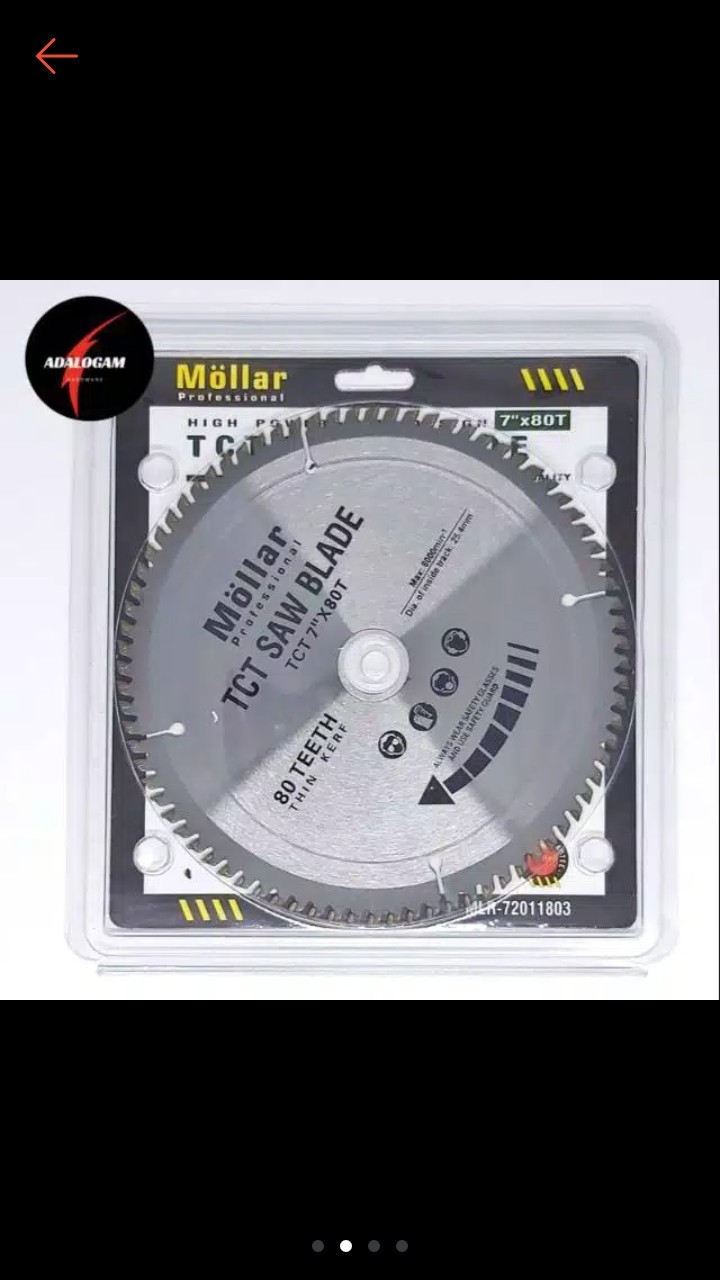 Mata Gergaji Miter Saw 7 Inch 80t Mollar Tct Aluminium Circular Saw Blade