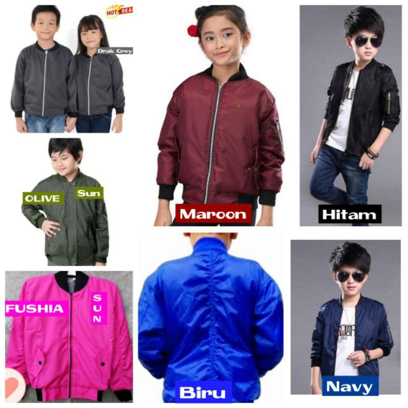 Sun-ALTIN Jaket Anak Unisex Bomber Premium Kids JA002