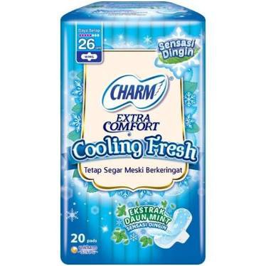 CHARM PEMBALUT COOLING FRESH  26cm 20 Pads