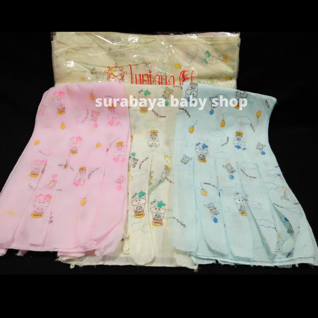 GURITA BAYI TALI WARNA / GURITA BAYI / GURITA BAYI NEWBORN / GURITA BAYI PUTIH / GURITA BAYI SABLON