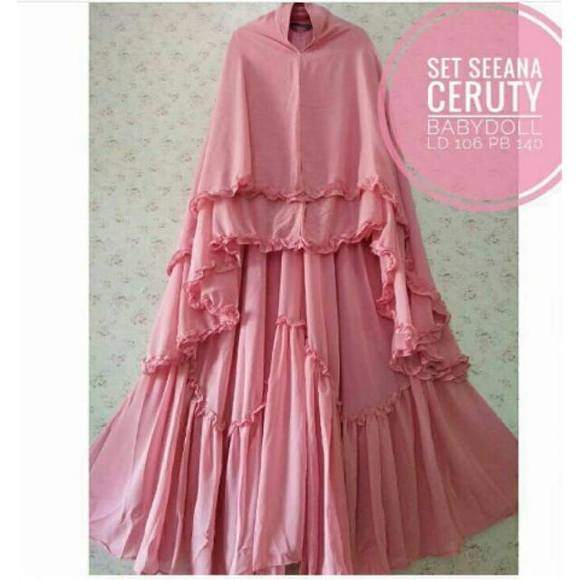 Dress Set Seena + hijab lengkap