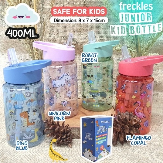 Freckles Junior Kids Bottle 400ml - Botol Minum Ringan Anak Junior Botol Minum BPA Free 400ml