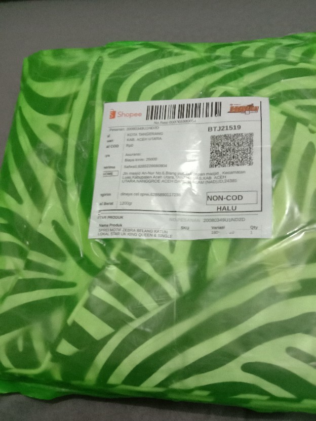 Sprei Motif Zebra Belang Katun Lokal Star Uk King Queen & Single
