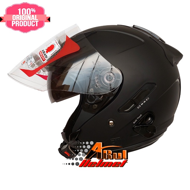 HELM KYT GALAXY BLACK DOFF FLAT R VISOR TERBARU UKURAN (XL) KYT ORIGINAL