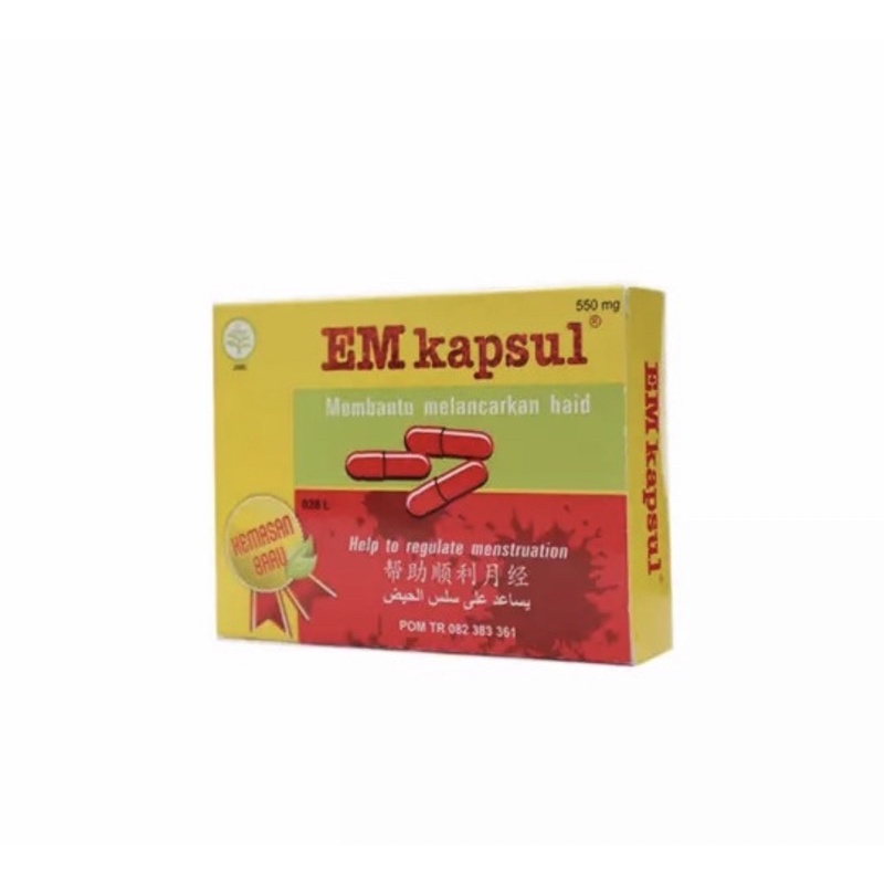 Em kapsul box 12 tablet ( herbal memperlancar haid &amp; mengurangi nyeri haid )