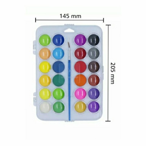 

Jualan Water Color Cakes 24 Warna, Cat Air Padat Diskon