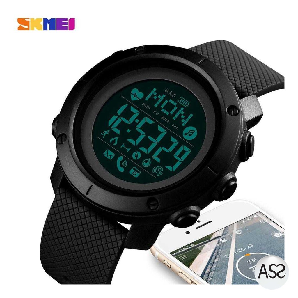 ASS Shop - SKMEI Jam Tangan Smartwatch Pria Bluetooth Compass Heartrate 1512