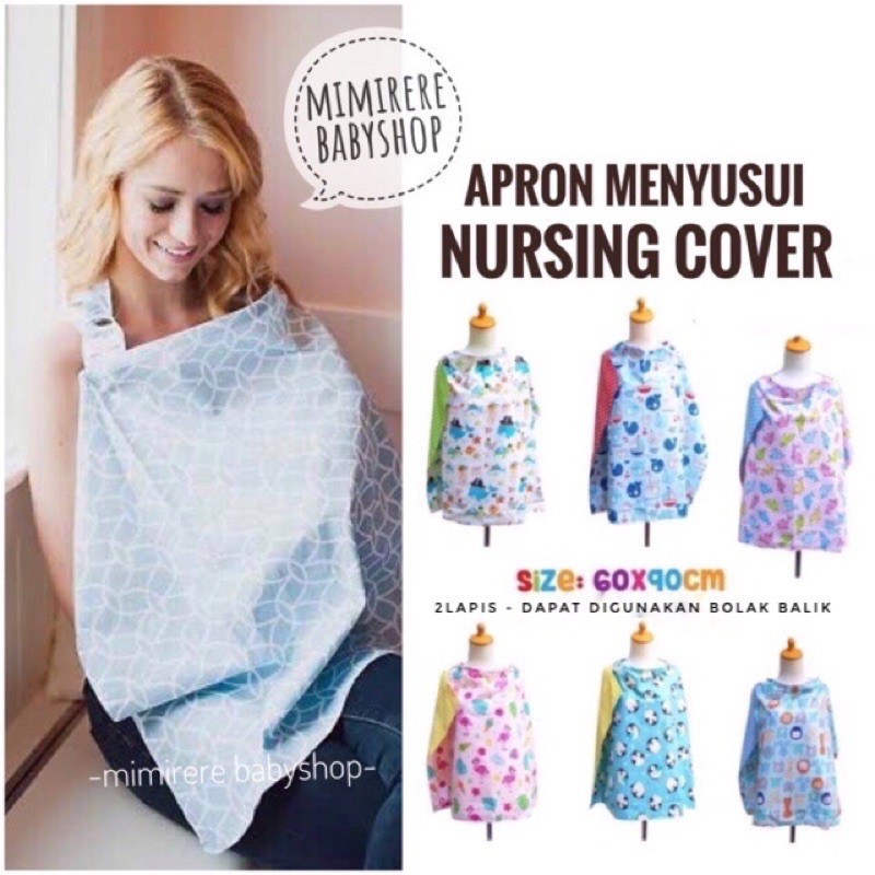 Nursing Cover / Apron Menyusui 2 lapis dan 1lapis