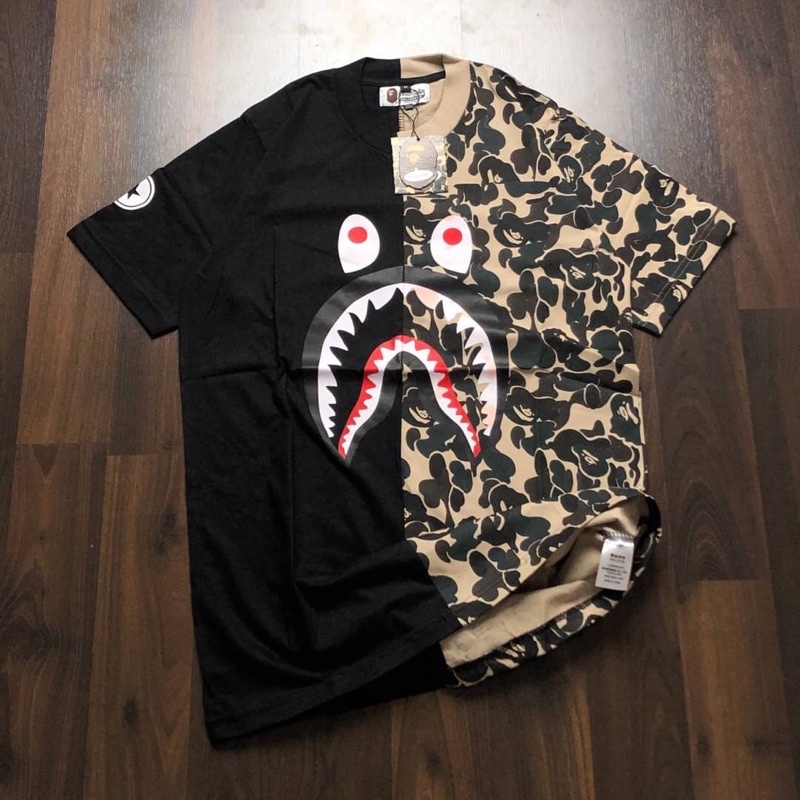 BAJU BAPE | KAOS BAPE SHARK WGM CAMO FULLTAG 1:1 MIROR ORIGINAL ~ BISA COD BAYAR DI TEMPAT