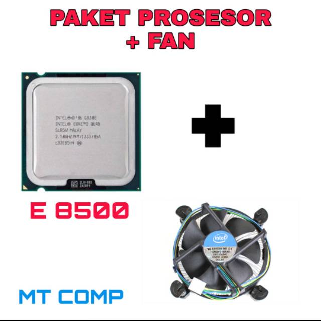 Paket prosesor core 2 duo E8500 3.16ghz plus fan