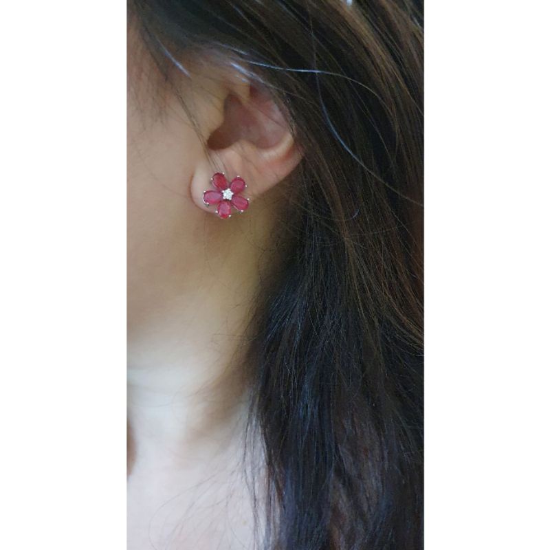 Anting Silver925 Full mata anting silver Anti Karat anti alergi anting premium berlian kilap N-042