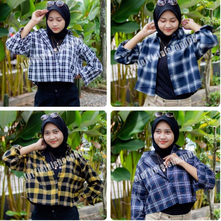 PMA.29My22ᵟ– CROP TOP FLANEL / KEMEJA FLANEL WANITA / KEMEJA CROP / KEMEJA WANITA