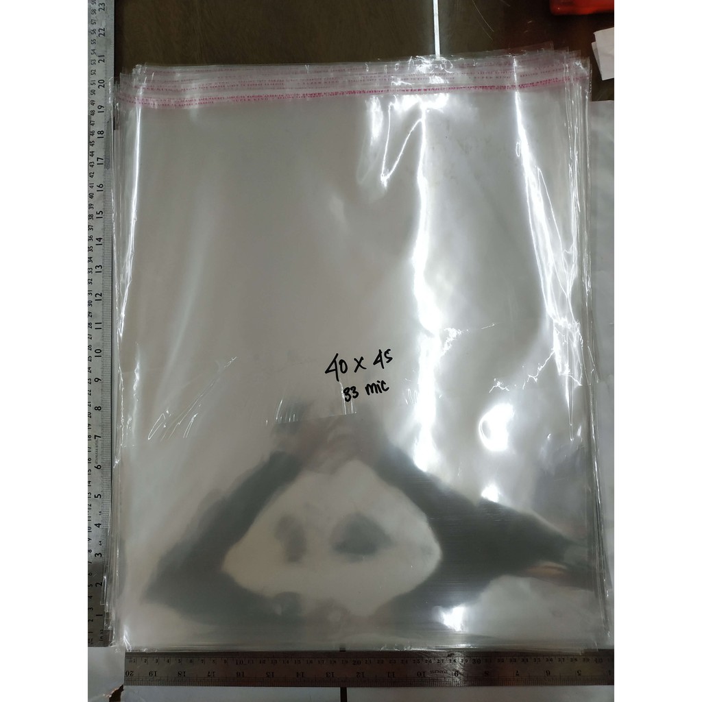 

40 x 45 cm Plastik OPP TEBAL (100 lbr) (lem/seal)