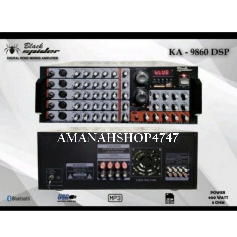 AMPLIFIER BLACKSPIDER KA 9860 DSP AMPLI BLACK SPIDER KA9860