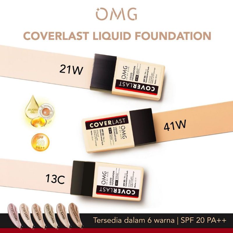 OMG Cover Last Liquid Foundation | OMG Foundation | Foundation OMG | Alas bedak OMG