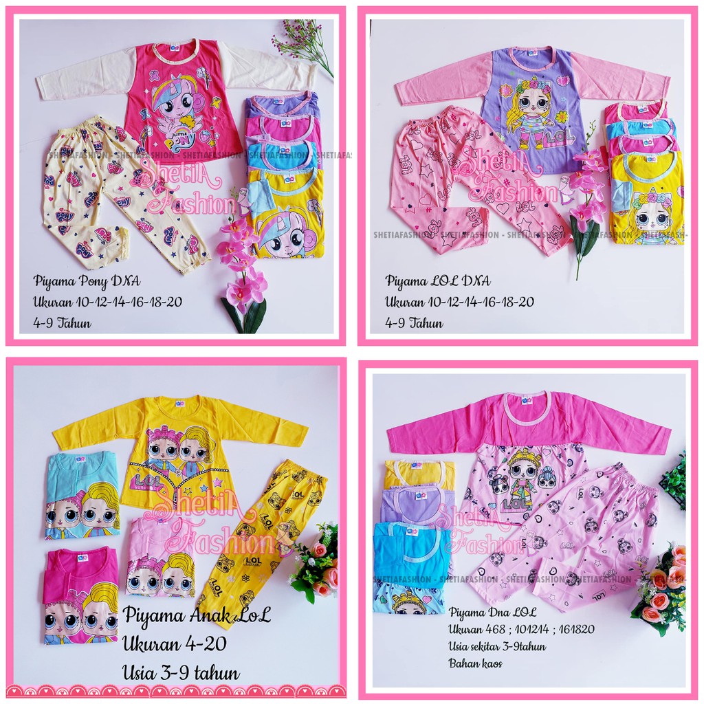 GROSIR ECER PIYAMA ANAK DNA BAJU TIDUR ANAK KARAKTER MURAH GROSIR ECER PIYAMA ANAK DNA BAJU TIDUR ANAK KARAKTER MURAH