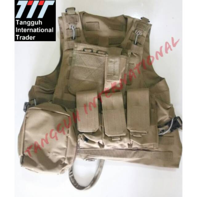 Tactical Vest Army FSBE Gun Molle Import Rompi Senjata Api Taktis Perbakin Air Softer Holster Kevlar