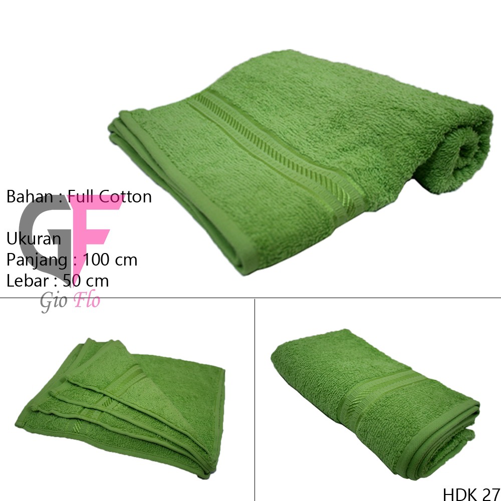 GIOFLO Handuk Mandi Polos Green / HDK 27