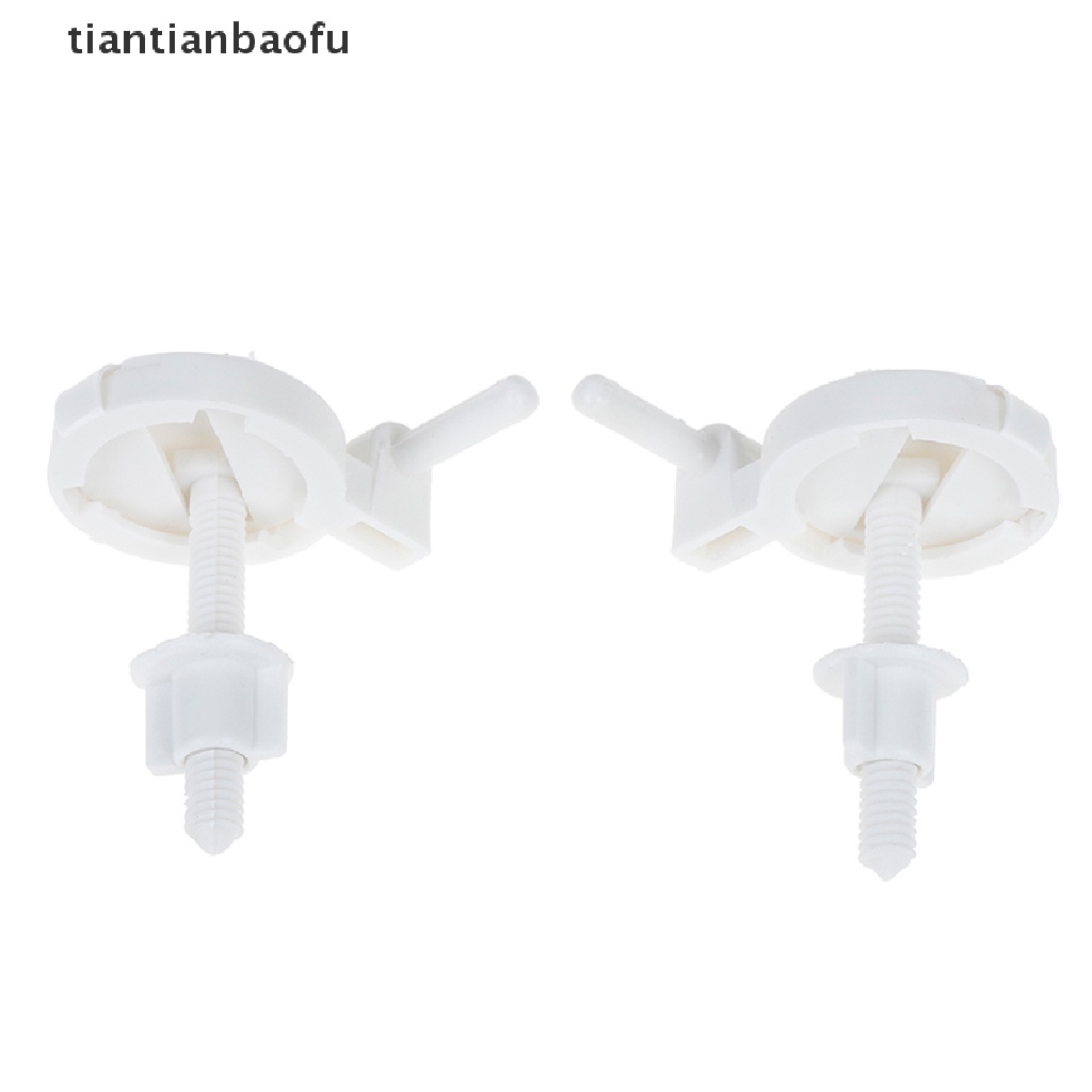 [tiantianbaofu] 1set/2Pcs Plastic Toilet Seat Screws Fixings Fit Toilet Seats Hinges Repair Tools Boutique