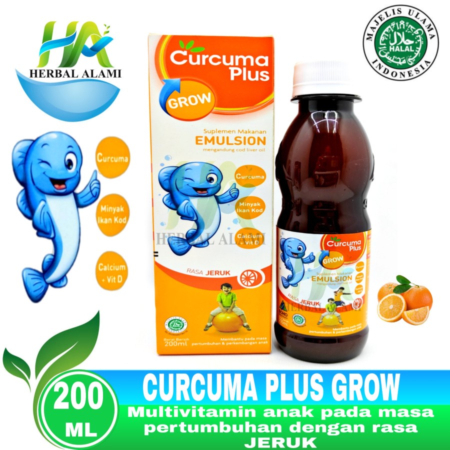 Curcuma Plus GROW emulsion (Rasa Jeruk ) 200ml