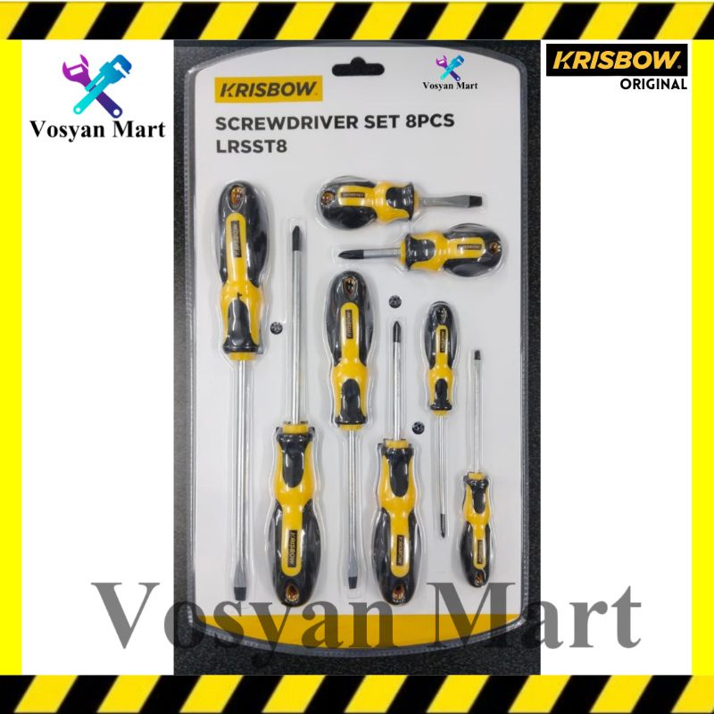 Krisbow Obeng Set 8 Pcs || Screwdriver Set Krisbow || Obeng Set