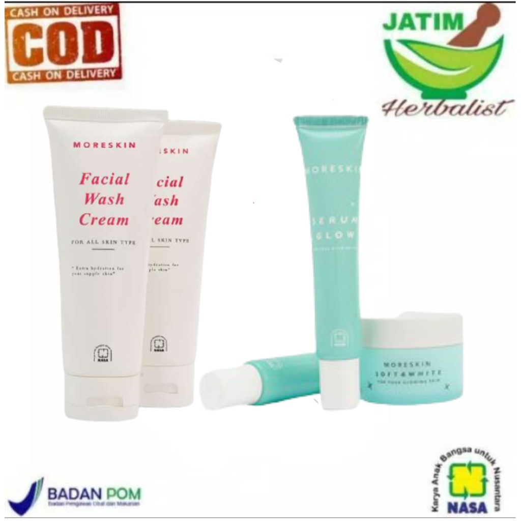 MORESKIN SKINCARE NASA - PAKET PERAWATAN WAJAH GLOWING SERIES - COCOK UNTUK PEMULA - MORESKIN FACIAL
