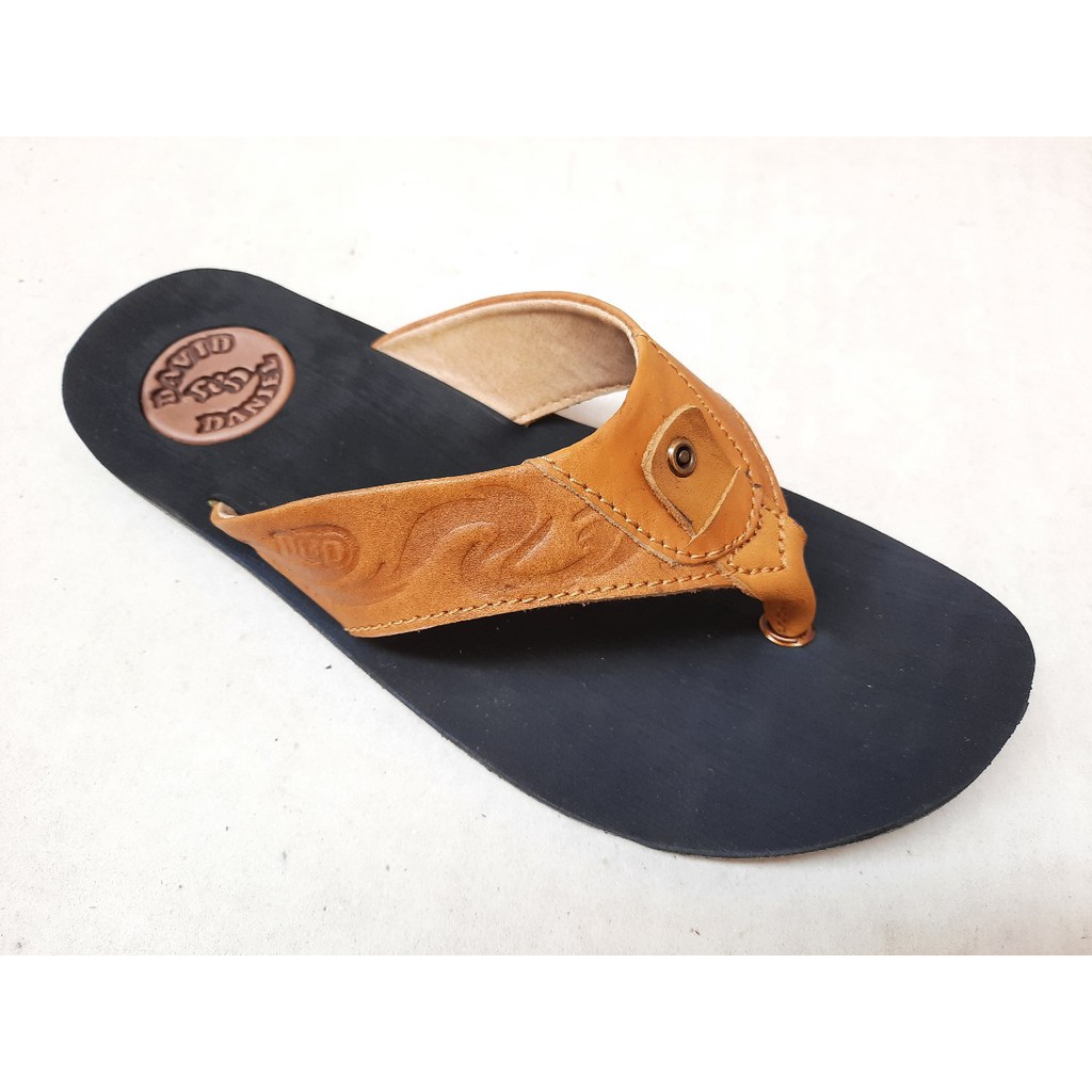 DAVID DANIEL Sandal Javarino Kulit - ARV 01 Tan