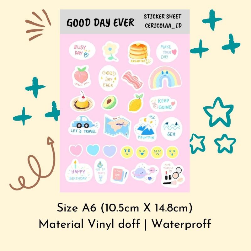 

Sticker Sheet Good Day Ever (Kiss Cut)