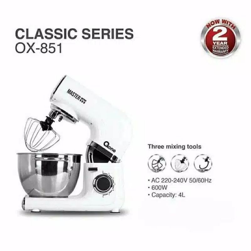 Oxone OX-851 Master Mixer Listrik OX 851 Pengaduk Tepung Roti Kue Mix Telur Mesin Alat Aduk Adonan