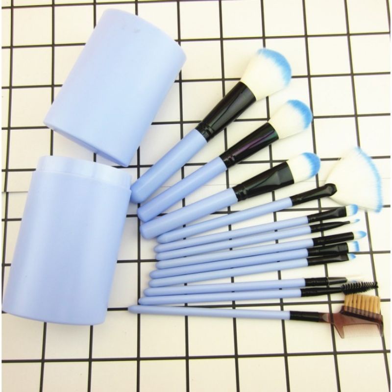 Medan Termurah Best seller Brush Set isi 12pcs Tabung Kuas Makeup Rias