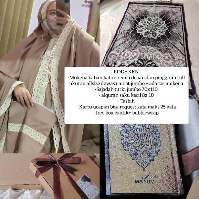 Giftbox Mukena Sajadah/ Hampers Lebaran/ Kado pernikahan/Hadiah wisuda/ Birthday gift