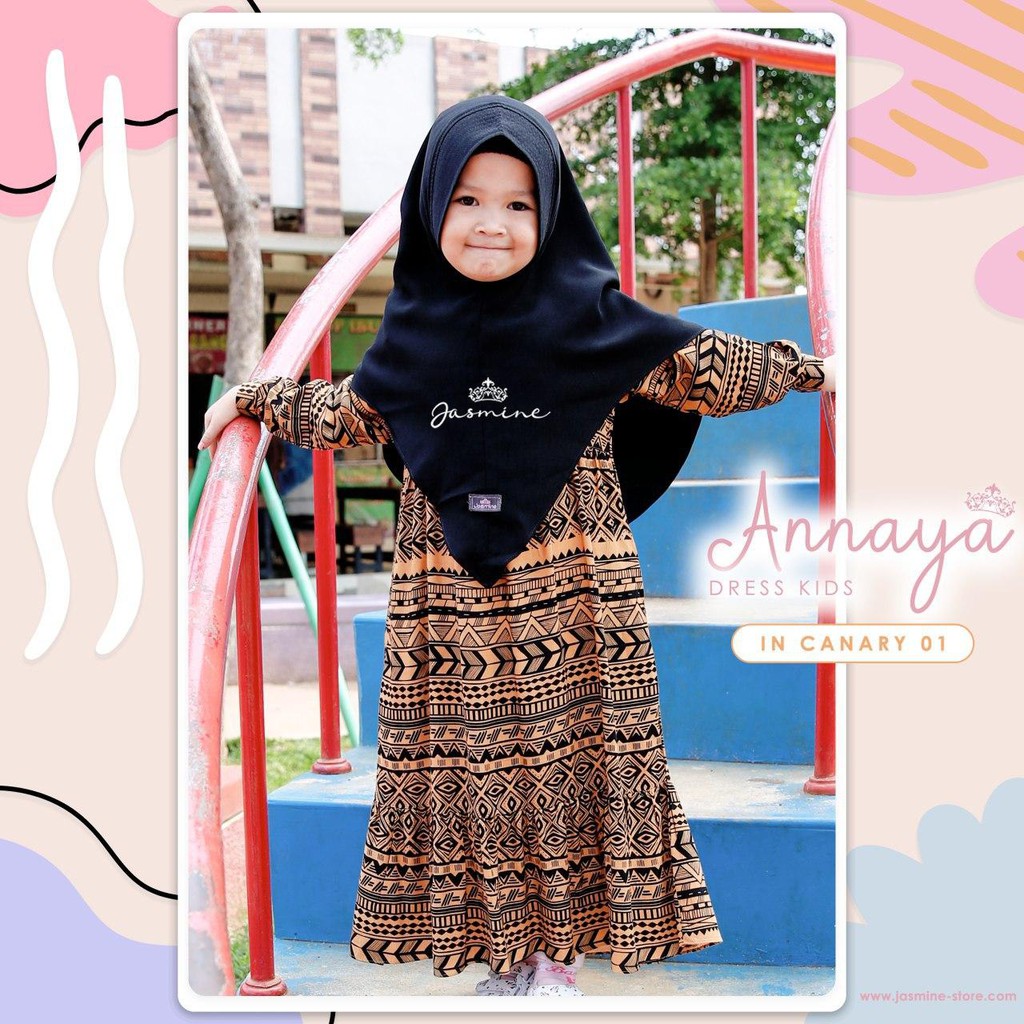 Annaya Kids Dress (01 Canary) by Jasmine