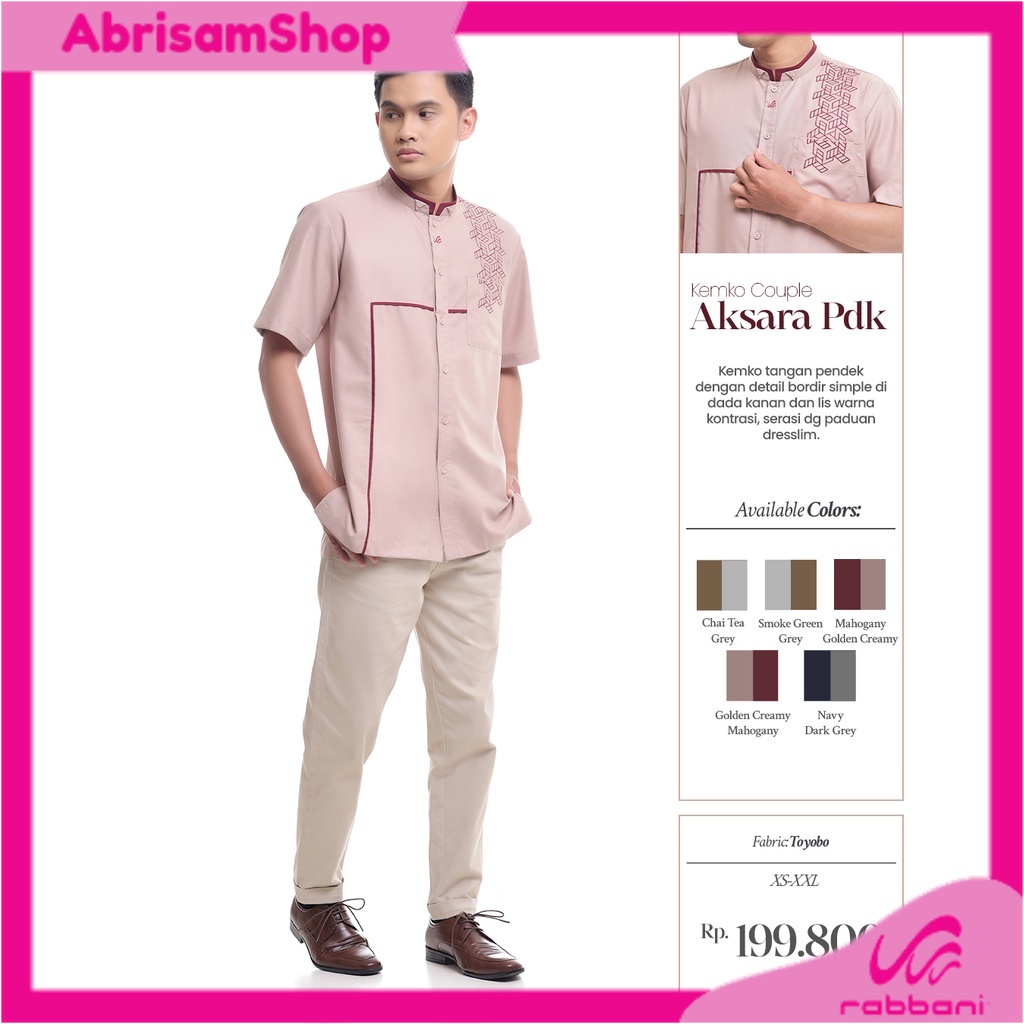 NEW Kemeja Koko Rabbani - Kemko Sarimbit Couple Aksara